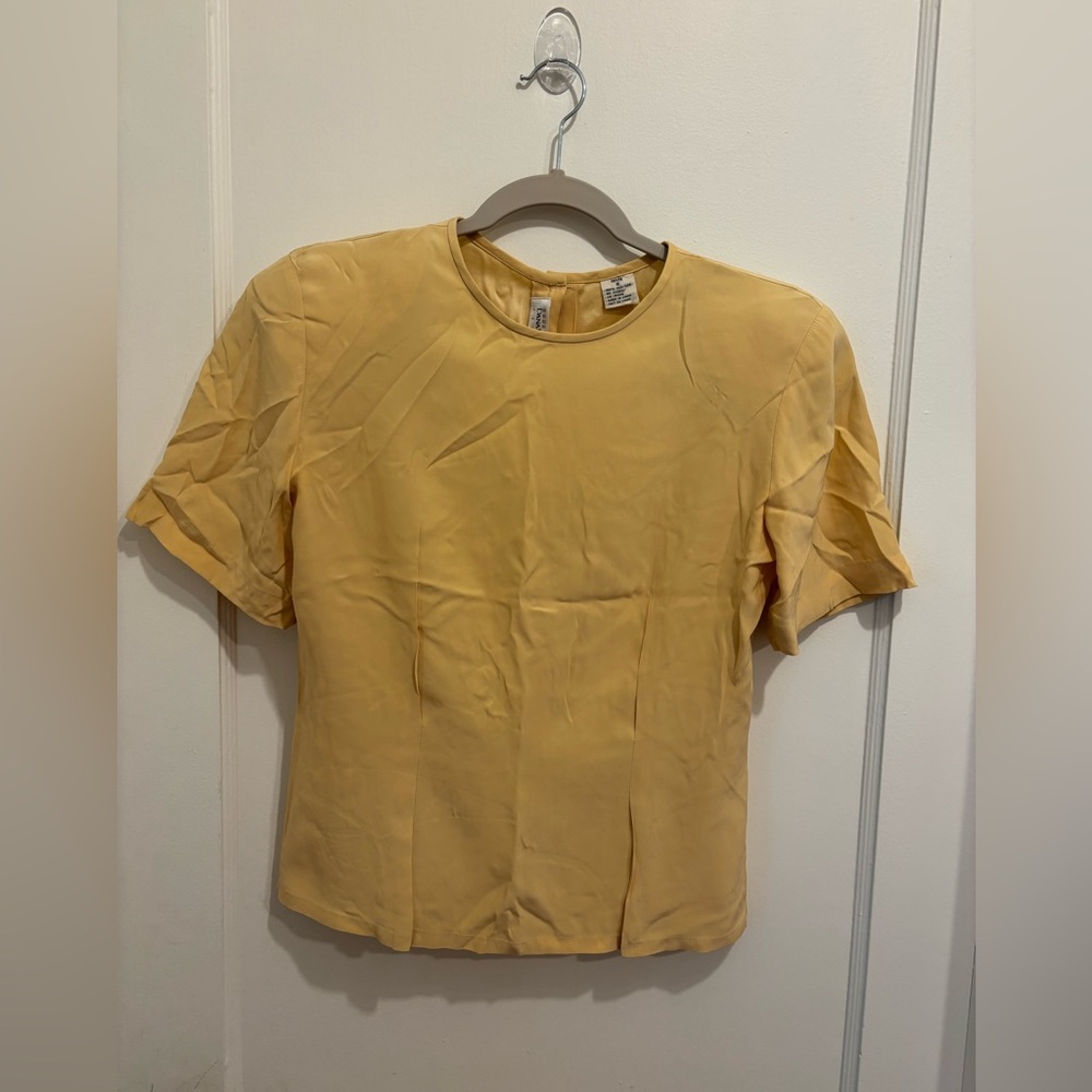 Vintage Dana Buchman 100% Silk Short Sleeve Blouse, Size 4